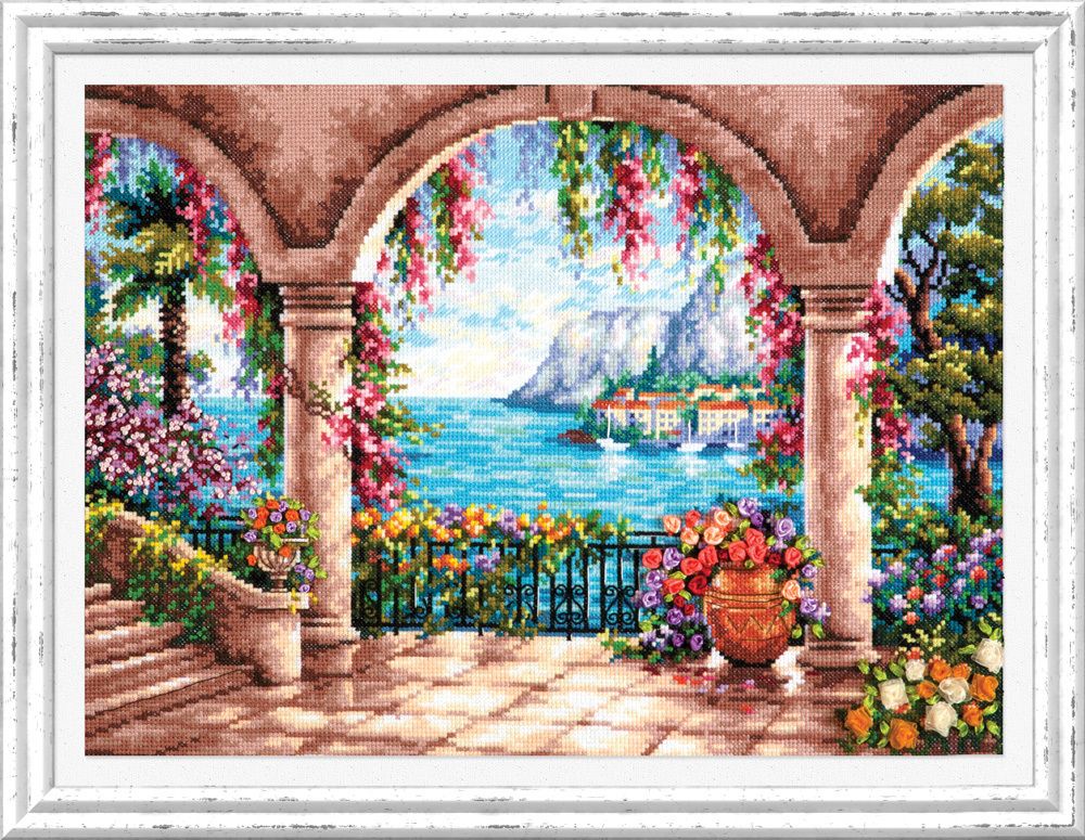 Набор для вышивания нитками Чудесная игла, Адриатика 40х30 см