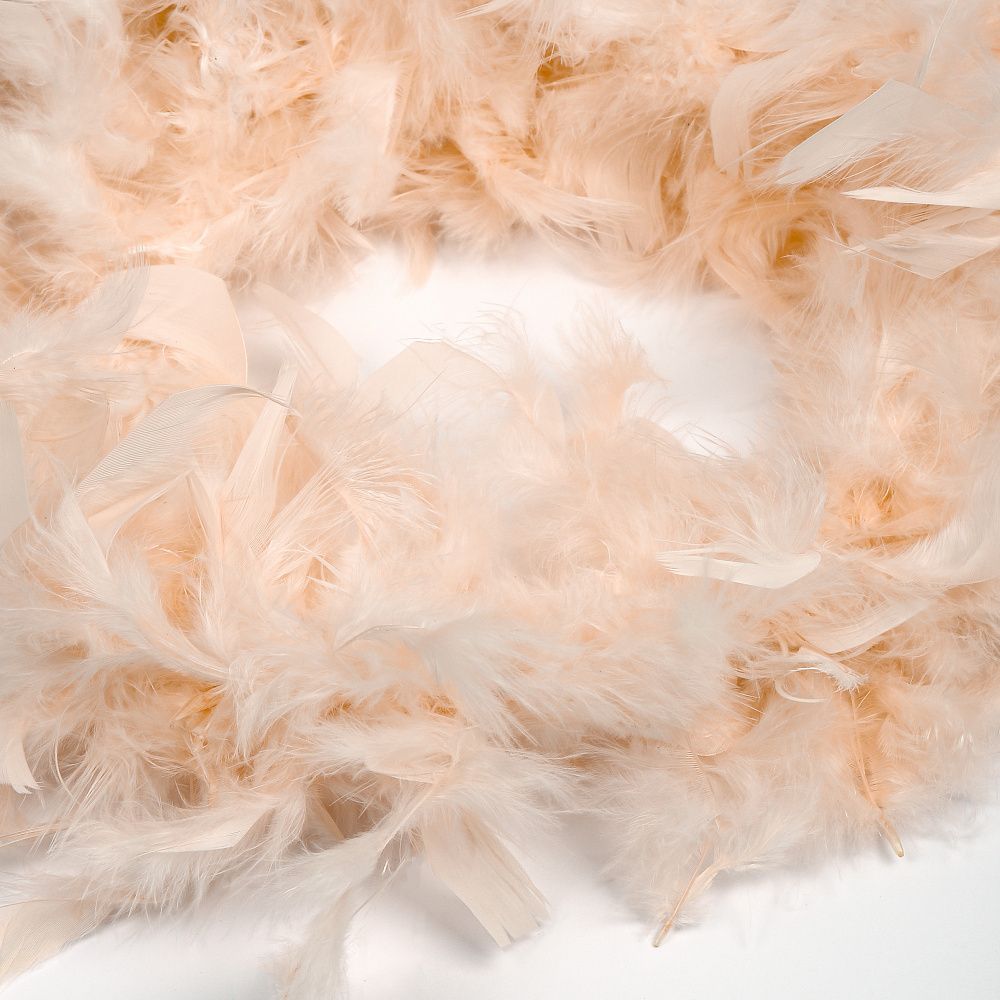 Боа из перьев 2 метра, FBY-50-122, цв.кремовый