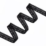 Резинка бельевая (ажурная) 12.0 мм / 25 метров, черный-1, Blitz DT-01