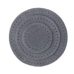 Набор заплаток пришивных из замши, круг ⌀4см, 6см и 8см, с перфорацией, 3 шт, 100% кожа (26 серый), 59401