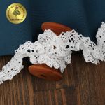 Кружево вязаное (тесьма) 30 мм / 10 метров, на резинке, цв.02 белый, Kruzhevo