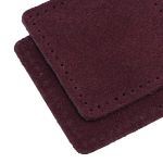 Заплатки пришивные из замши, квадрат 6см с перфорацией, 2 шт, 100% кожа, 31 бордовый, 59112