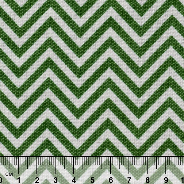 Ткань для пэчворка Peppy Бабушкин сундучок, рулон 112 см / 5 метров, БС-20 зигзаг я.зеленый, Peppy