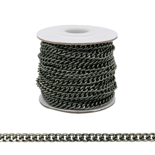 Цепь алюминиевая 5,4х4,4х10м (черный никель), К18601