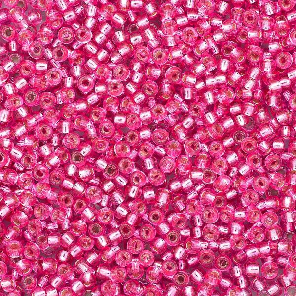 Бисер Preciosa цветной с серебр.центром 10/0 (08277), круг.отв., 500гр