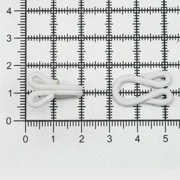 Крючки пришивные в оплетке 18х35 мм, цв.белый, 100 шт