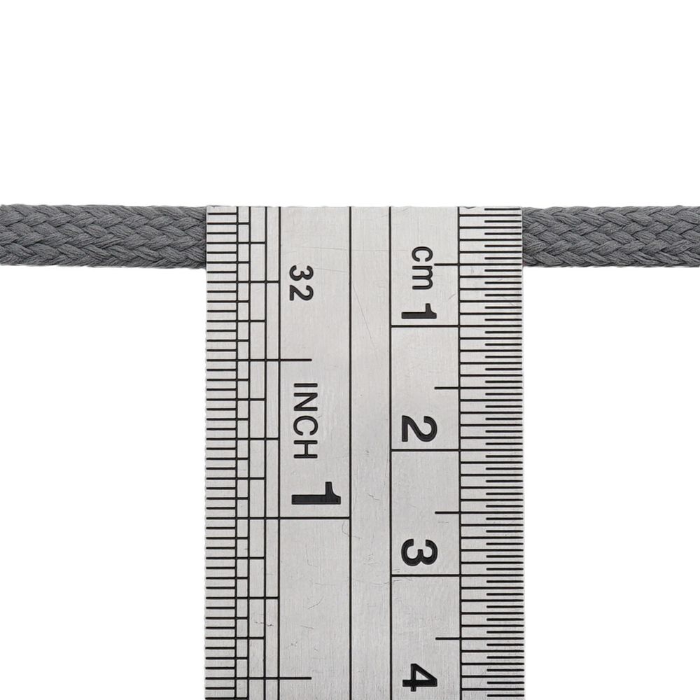 Шнур обувной плетеный ⌀6.0 мм / 100 метров, (диаметр ±1 мм), 012 серый