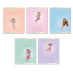 Тетрадь ученическая школьная, выборочные блёстки, A5 24 л. на скобе 65 г/м², белизна 100% 15 шт клетка, 01429 Фея волшебства, Светоч Т84