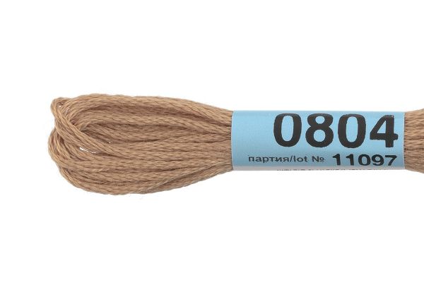 Мулине Gamma 100% хлопок, цв.0804 песочный, 24 мотка по 8 метров