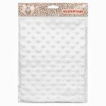 Плюш (ткань) Sovushka Minky dot 280 г/м², 45х50 см, ворс 2,5мм, белый, 615622-2