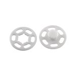 Кнопка пришивная пластик ⌀17 мм, 10 шт, 01 белый, Gamma PKL-17