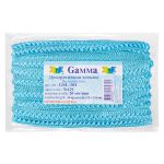 Тесьма декоративная Gamma Самбоса GSL-101 20 мм, 33 м, 129 голубой