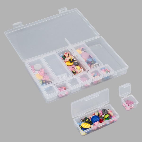 Контейнер для хранения мелочей 25х15х3.1 см, 12 штук ассорти в боксе