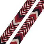 Стропа (ременная лента) 38 мм / 3 метра, [40 г/пог.м], с принтом 2-сторонняя, D160 красный/бордовый/бежевый, 3Al354