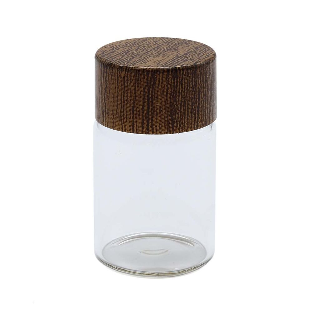 Бутылочка стеклянная с деревянной крышечкой 2,4х4см, 2 шт