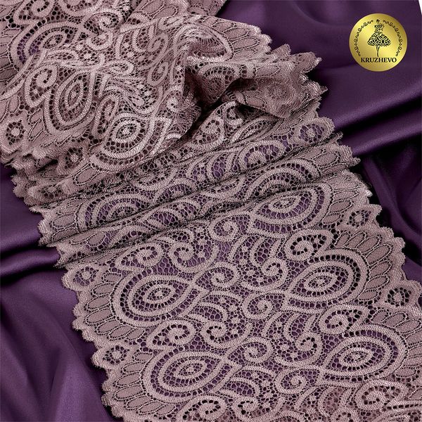 Кружево бельевое эластичное 180 мм / 3 метра, TBY.L1351, цв.620 морской туман