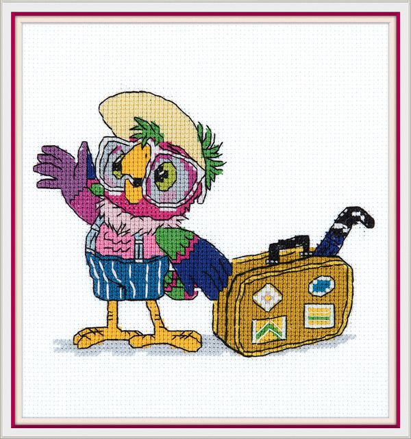 Набор для вышивания нитками Klart, Союзмультфильм. На Таити, 13.5х15.5 см