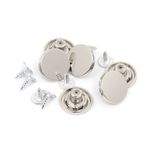 Пуговицы джинсовые ⌀18 мм, фиксированная ножка, металл, TBY-1357 никель уп.20 шт