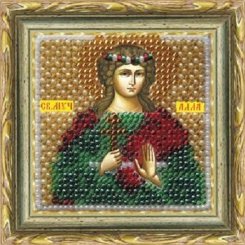 Вышивальная мозаика, Икона Святая Алла, 6.5х6.5 см