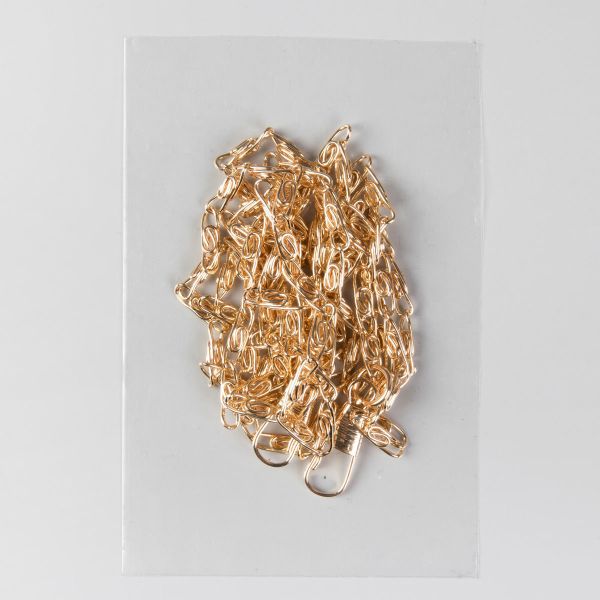 Цепочка для сумки с карабинами 120см 13х4мм золотой