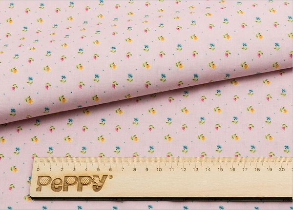 Ткань для пэчворка Peppy Нежная история, отрез 50х55 см, 146 г/м², НИ-23 розовый, Peppy
