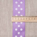 Лента атласная в горошек 45.0 мм / 22.5±1 метров, сиреневый, Globus