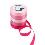 Набор атласных лент 5 цветов по 23.0 мм / 23 метра, розовый микс