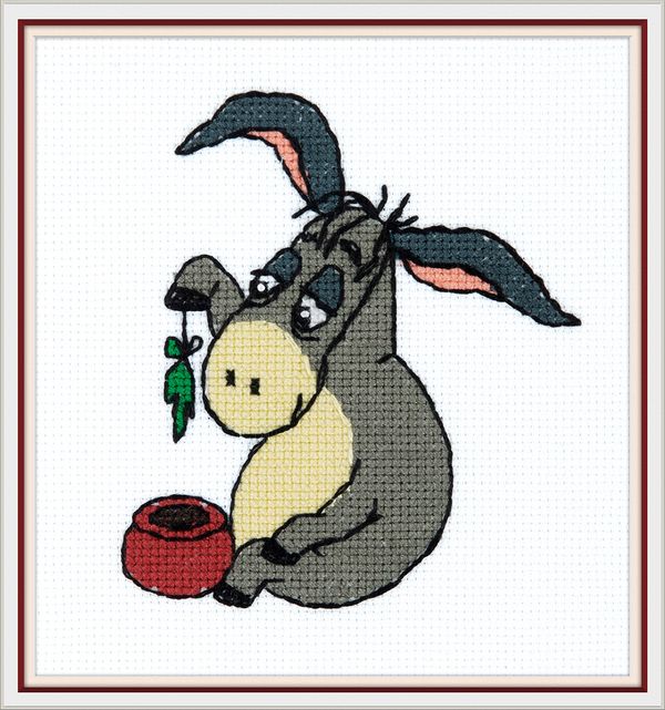 Набор для вышивания нитками Klart, Союзмультфильм. Подарок для Иа, 12х13 см