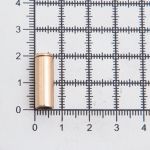 Наконечник для шнура металл 20,7х7 мм, металл, золото, 6660-0073, 20 шт
