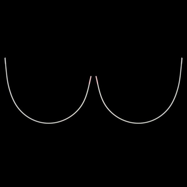 Косточки для бюстгальтера (каркасы) металл 165х304 мм, 50 шт