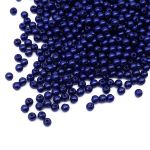 Бусины пластик (жемчуг) ⌀4 мм, 25 г, Astra&Craft (MH.КР.04.A33.02 синий)
