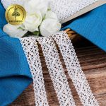 Кружево вязаное (тесьма) 20 мм, диз. 295, тонкая нить, цв.02 белый уп. 10 м, Kruzhevo