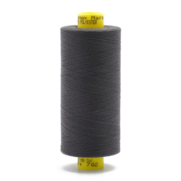 Нитка особо тонкая Gutermann Mara №150 (150/2), 1000 м, 713953, цв. 702 мышино-серый, 1 катушка