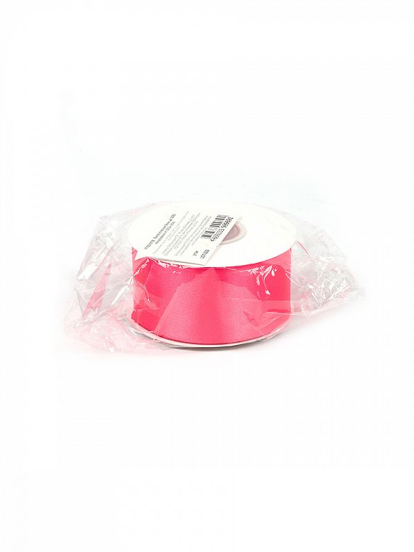 Лента атласная 1-сторонняя 38.0 мм / 22.5±1 метра, 3080 ярк.розовый, Magic4Hobby