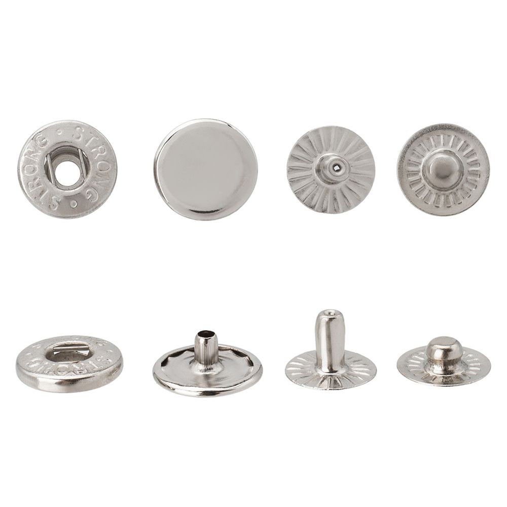 Кнопка Альфа (S-образная) ⌀12.5 мм (№54), СТАЛЬ, никель, ≈1440 шт