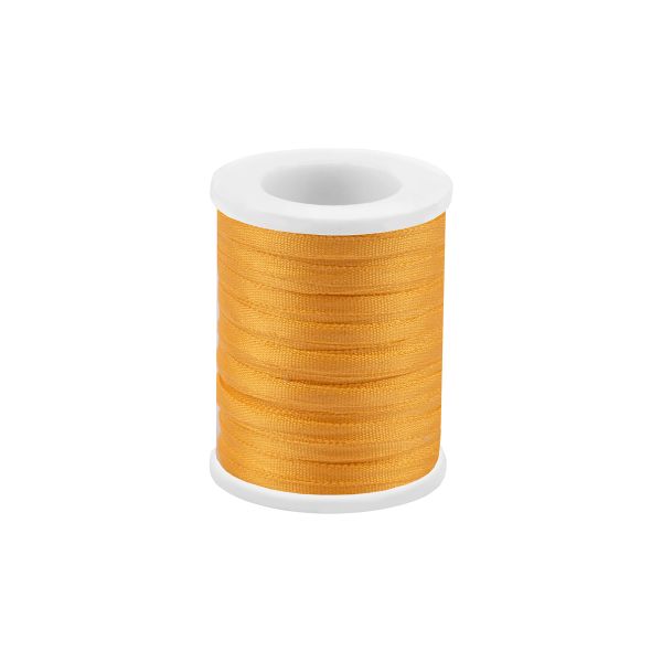 Лента (тесьма) шелковая 2.0 мм / 45.5±0.5 метров, №030 т.желтый, Gamma SR-2