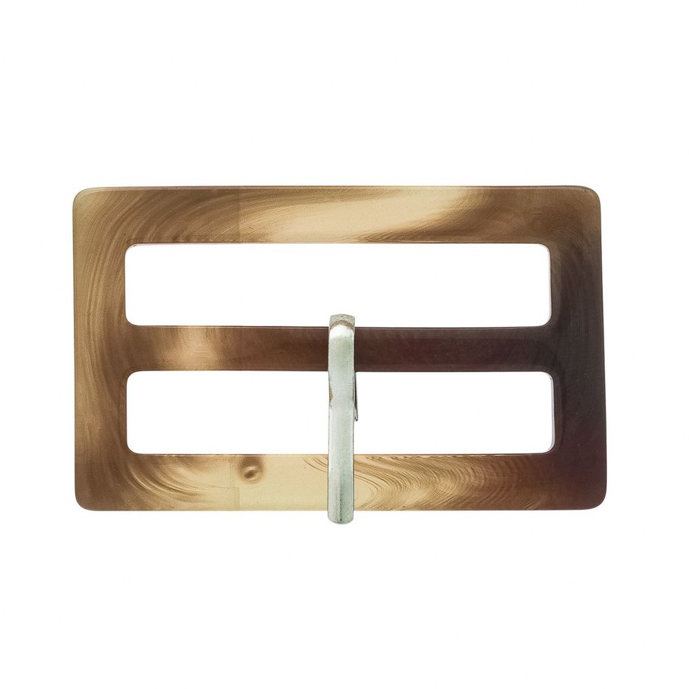 Пряжка ременная пластик 45 мм (внешн. 55х34 мм), Col.B т. коричневый, CNY155, 6 шт