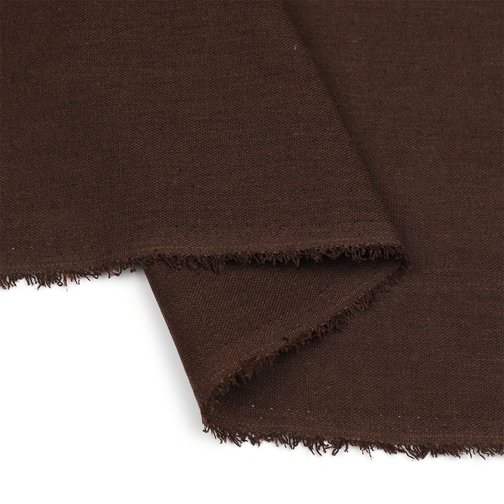 Льняная ткань 185 г/м², 140 см, в нарезке, цв. 20 шоколад, 10 метров /TOS/