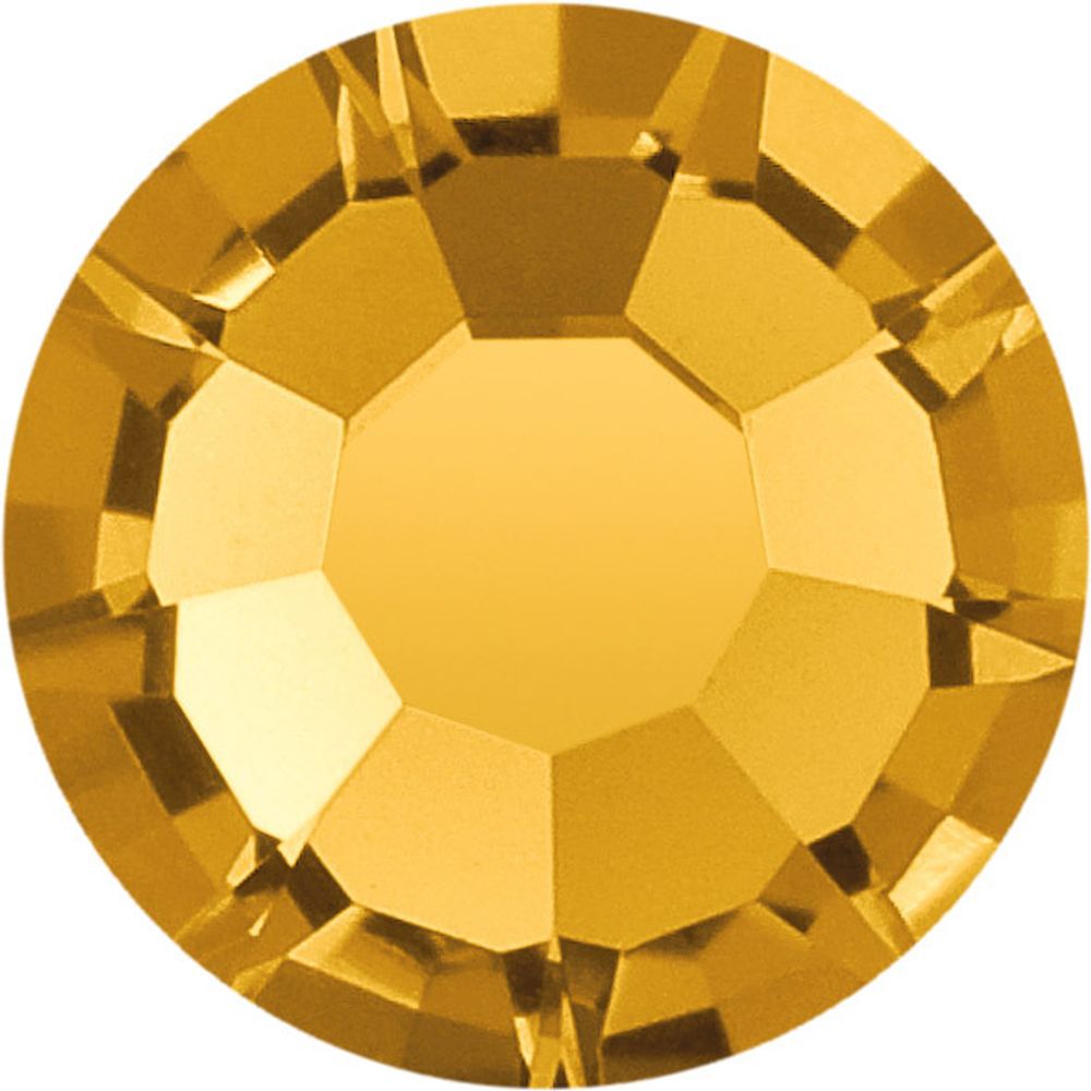 Стразы неклеевые стекло 3.9 мм, 144 шт, SS16 желтый (topaz 10070), Preciosa 438-11-615 s