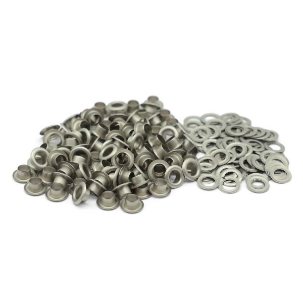 Люверсы металл ⌀_4.0 мм (внутр.), серебро, 100 шт, S090806, BIG