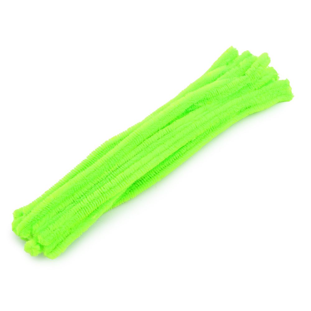 Синель-проволока, 12 мм / 30см, 15 штук, Astra&Craft (A-034 люминесцентный зеленый)