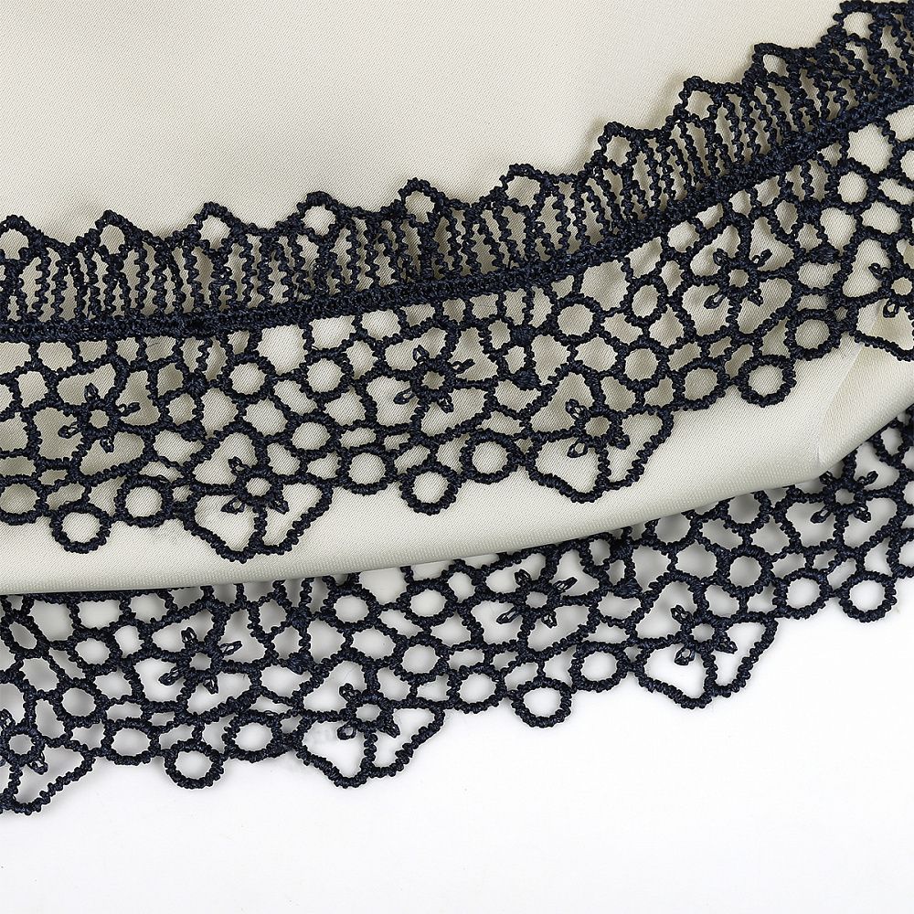 Кружево гипюр (плетёное) 45 мм, диз.2501 цв.B4815 т.синий уп.13.71м, Kruzhevo