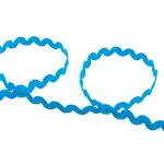 Тесьма отделочная зигзаг 9 мм, / 20 метров, голубой, Blitz