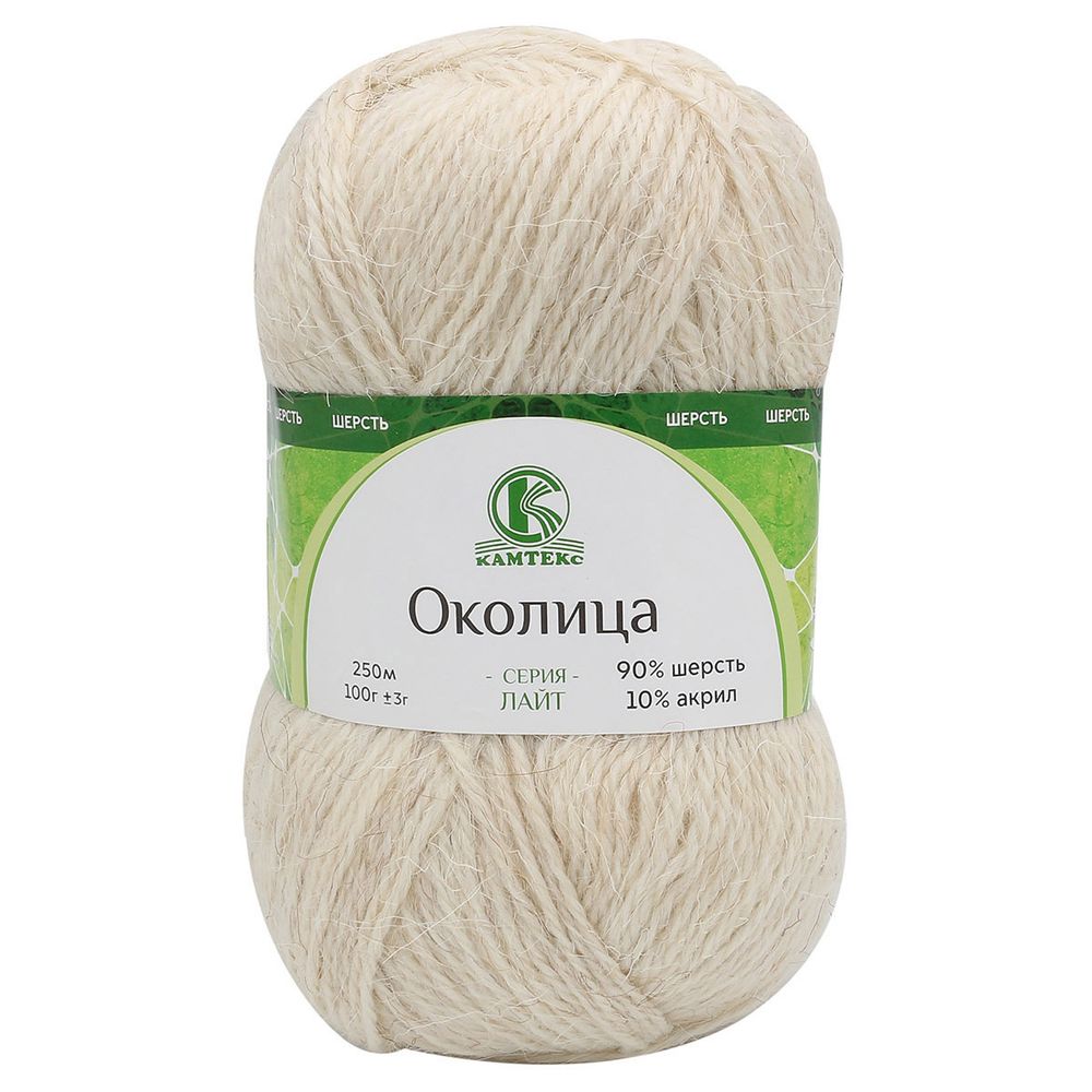 Пряжа Камтекс Околица / уп.5 мот. по 100 г, 250 м, 205 белый