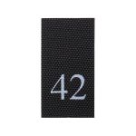 Этикетка-размерник 10х20мм, 100 шт/упак, черный фон/белый шрифт (MN) (42)