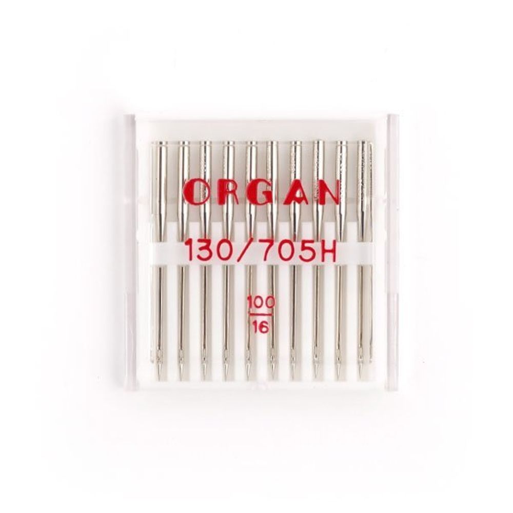 Иглы Organ, универсальные №100 для бытовых швейных машин, уп. 10 игл