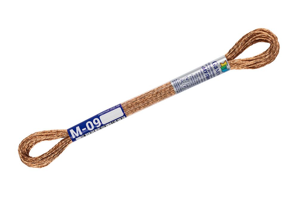 Мулине Gamma металлик, цв.М-09 медный, 12 мотков по 8 метров