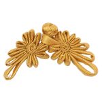 Сутажная застежка, 8см (золото), 902N-013, 5 шт