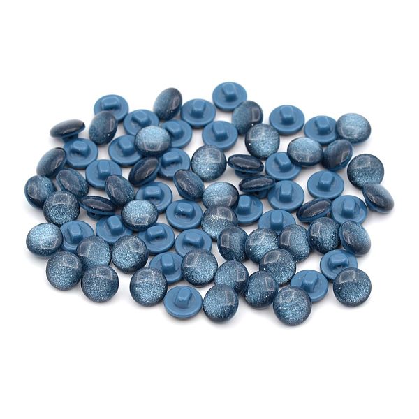 Пуговицы на ножке 18L (11мм), пластик (col.19 синий), 72 шт, CR P-45