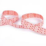 Лента (тесьма) жаккардовая 18.0 мм / 25±1 метров, С1851Г17, рис 6924 красный, С1851Г17